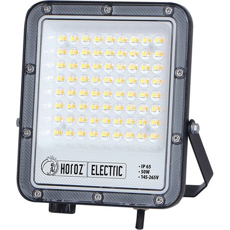Projecteur LED extérieur 50W 6500 lm IP65 noir – 3 couleurs réglables 3000K-6000K – HOROZ (1/5)