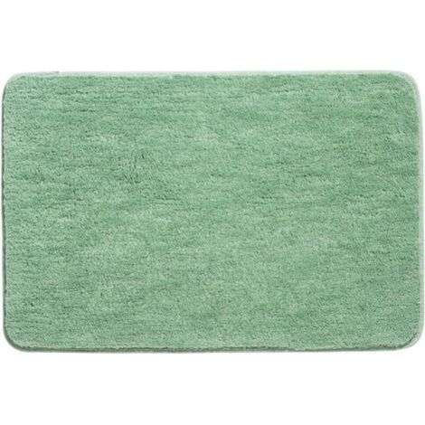 Tapis de bain antidérapant, épais et absorbant, en microfibre ultra-douce, à séchage rapide et lavable en machine, vert, 40 x 60 cm (1/5)