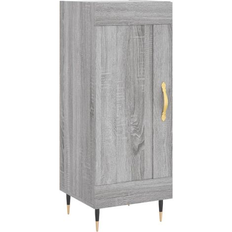 Aparador cómoda cómoda armario mueble organizador cocina salón salón Sonoma 34,5 x 34 x 90 cm madera contrachapada gris 020036335