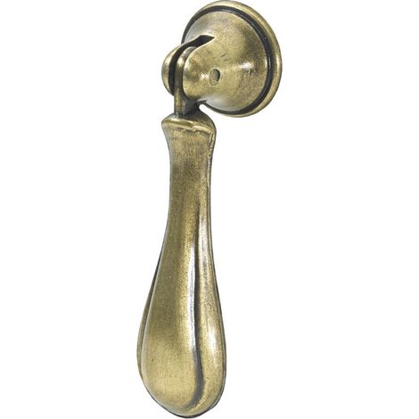 Hettich Möbelknopf Zinkdruckguss gold 70,0 x 17,5 mm - 1 Stück Filzgleiter & Möbelgriffe