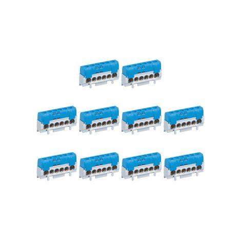 Legrand - LOT de 10 Borniers isolu00e9 Neutre - Ru00e9f. : 004815x10 (1/4)