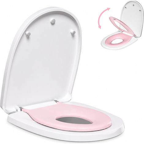 Lunette de Toilette Familial avec Réducteur Enfant Forme U (1/5)