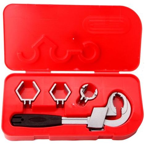 Llave universal ajustable de doble extremo, llave inglesa versátil para reparación de fontanería sanitaria, negro + plata, 27 cm (1/4)