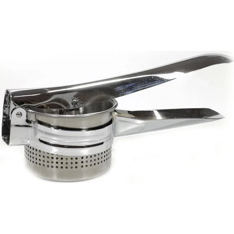 Trade Shop - SCHIACCIAPATATE A PRESSIONE IN ACCIAIO INOX CON DOPPIA FORATURA PER PURÈ PASSATI 27 CM - (1/3)