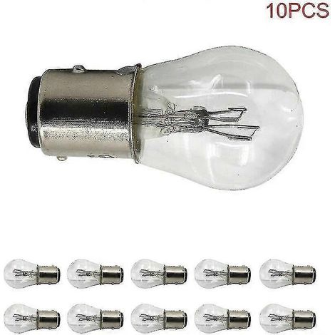 Lot de 10 ampoules de feu stop arrière 6V 21/5W pour motos et scooters Kawasaki, Suzuki, Honda et Yamaha. (1/5)