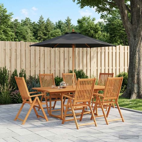 vidaXL Outdoor Dining Set with Parasol 8 pcs 6-Seaters (1/5)