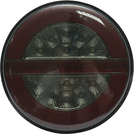 Fanale posteriore rotondo LED NEON fumè 12-24V con 4 funzioni 140x35mm Breckner Germany (1/3)