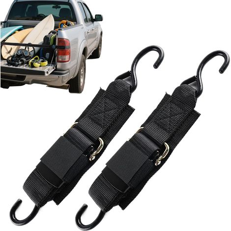 Lot de 2 sangles d'arrimage robustes de 122 cm avec crochets en S pour moto (1/5)