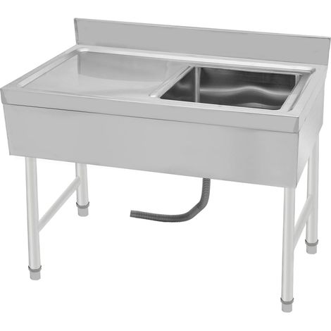 Lavello da cucina commerciale, lavello in acciaio inox con vasca singola per un'ampia gamma di applicazioni in casa, bagni, nelle fattorie, cortili, garage, lavanderie, all'interno e all'esterno, rist