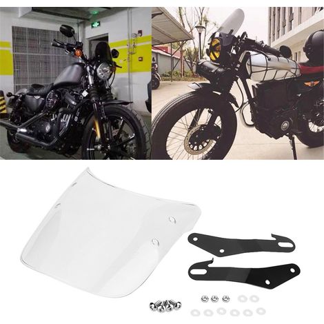 Protection de phare de moto, pare-brise, protection contre le vent, transparent (1/5)