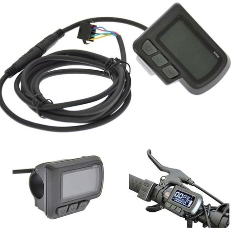 Ordinateur de vélo, compteur de vitesse étanche avec écran LCD, kit de contrôleur sans balais pour vélo électrique/scooter avec affichage EN06, compatible 24 V/36 V/48 V (1/5)