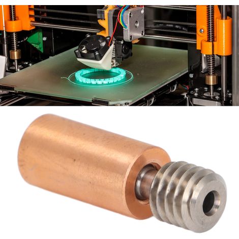 Tuyau d'isolation bimétallique V6 en cuivre rouge allié pour imprimante 3D - Version brillante (1/5)