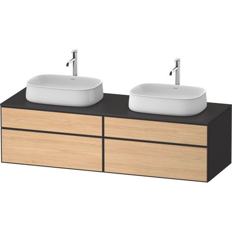 Mueble de lavabo Duravit Zencha, 1600x550mm, 2 extensiones, 2