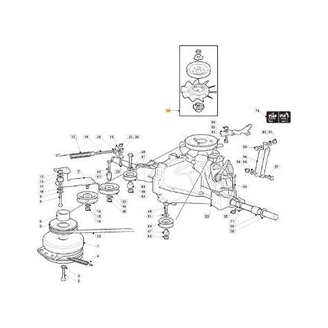 KIT VENTOLA PULEGGIA 72134 ORIGINALE STIGA - 118802723/0