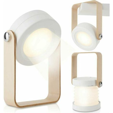 Lanterne LED rechargeable, lampe multifonctionnelle portable à intensité variable de 2000 mAh pour chambre, salon et extérieur (1/5)