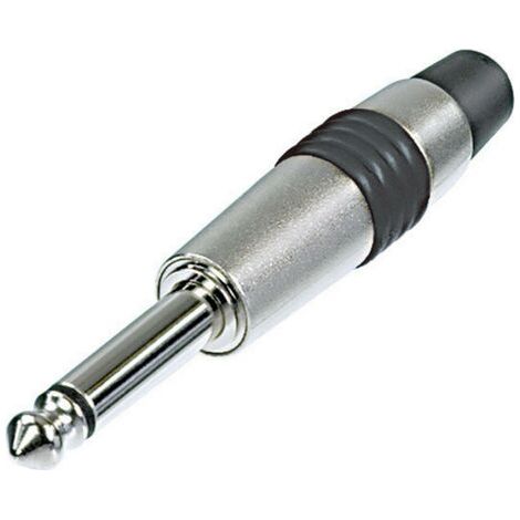 Jack 6.35 mm mâle, droit Rean AV NYS224C-4 Nombre de pôles: 2 mono argent, jaune 1 pc(s) (1/4)