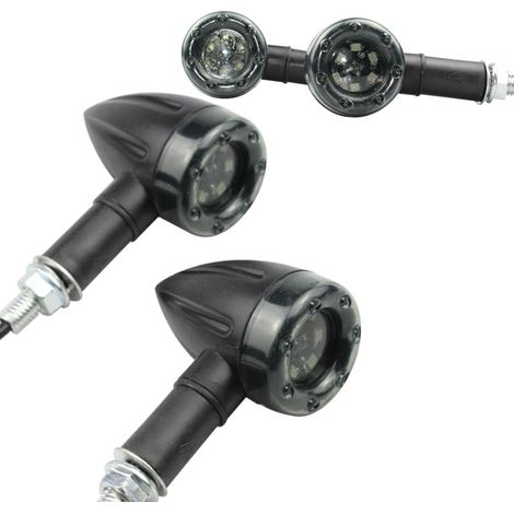 Motorcycle customization parts: retro turn signals, Harley Prince turn signals, monkey pattern turn signals