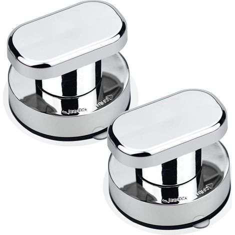 2pcs Poignée de Porte à Ventouse Poignée Ventouse Baie Vitrée Ventouse Forte Tirer Poignées pour Verre de Salle de Bain Armoire Tiroir Poignée de Porte (1/5)