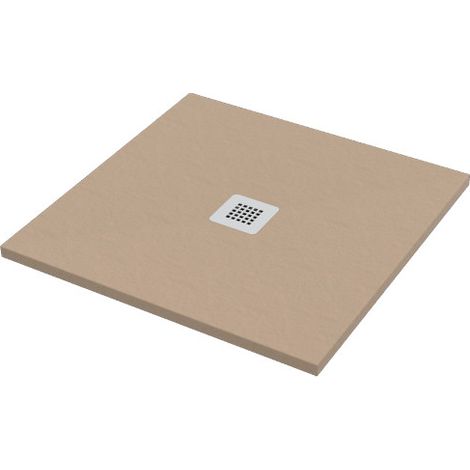Piatto doccia 80x80 Marmo Resina Slim H2,8 Ardesia Effetto Sabbia (1/5)