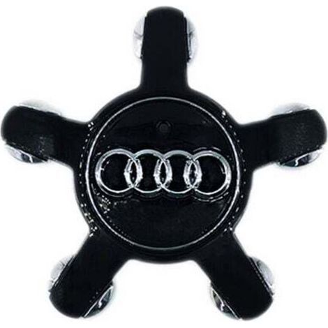 4 Pièces Auto Cache Moyeux Capuchons De Centre pour Audi A3 A4L A5 A6L A8L Q3 Q5, Centre de Jante Capuchons Cache de Roue Centrale Accessoires de Voiture,135mm,noir (1/3)