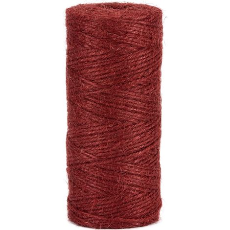 La cordeline Spago di iuta rosso lampone, 160 m, diametro 2 mm, per giardinaggio, fai da te, fai da te (1/2)