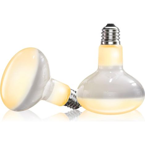 Lot de 2 Lampes Chauffantes E27 100W Graduables, pour Terrarium Reptiles Tortues Lézards Serpents & Poussins (1/5)