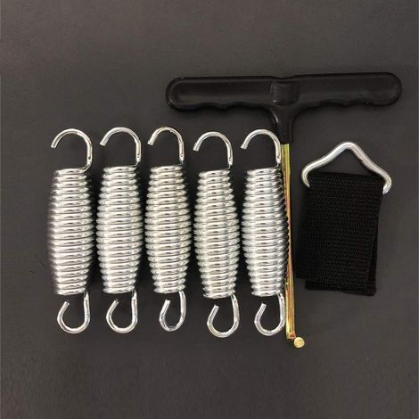 Trampolineveren 5 stuks 100 mm met veertrekker en driehoeksgesp – vervangingsveren – trampoline accessoires (1/5)