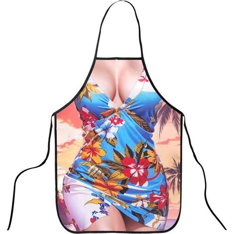 Tablier cuisine femme sexy - 1 pièce, fun, nouveauté - Convient pour barbecue, fêtes, cadeau Étiquette (1/4)