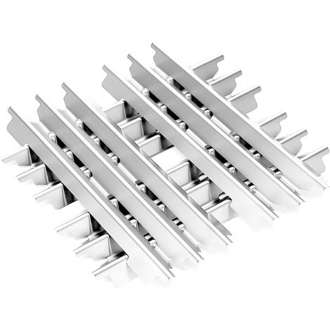 Stainless Steel Burner Cover 44.5 x 15.5 cm for Gas BBQ and Shelf, Hot Plates, for Shelf 420, 440, 490, 590, 690, 520 (Pack of 4) (1/5)