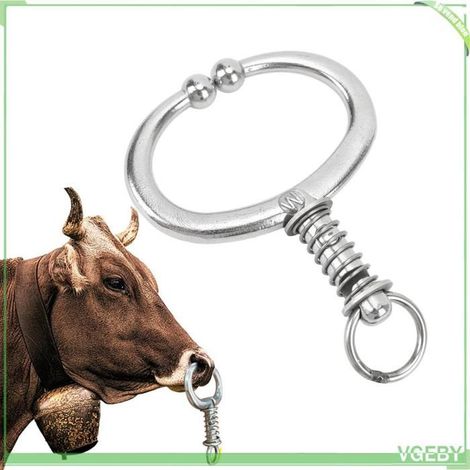 VGEBY Pince à nez de bovin en acier inoxydable robuste pour bétail Grand (1/5)