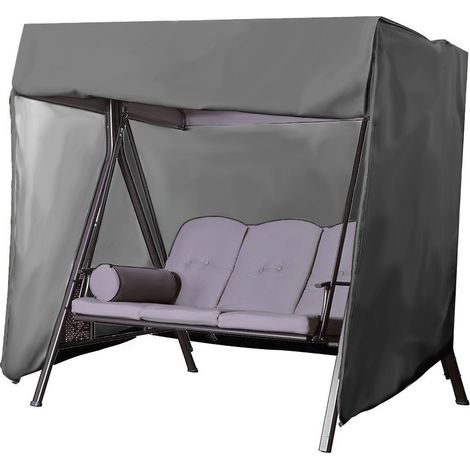 Housse universelle pour hamac, tissu imperméable gris, protection pour balancelle de jardin (1/5)