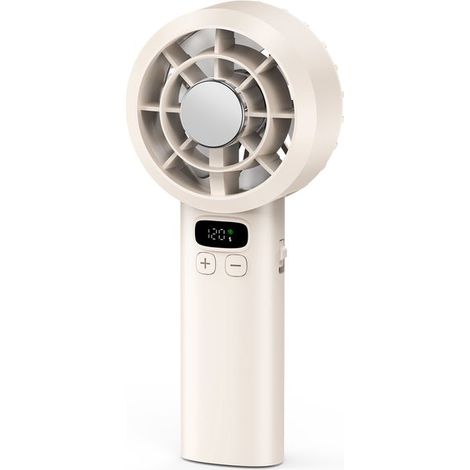 Ventilador portátil de mano,Mini ventilador de mesa USB de 3000 mAh,pantalla LED,pequeño ventilador recargable,ventilador inalámbrico para viajes (1/2)