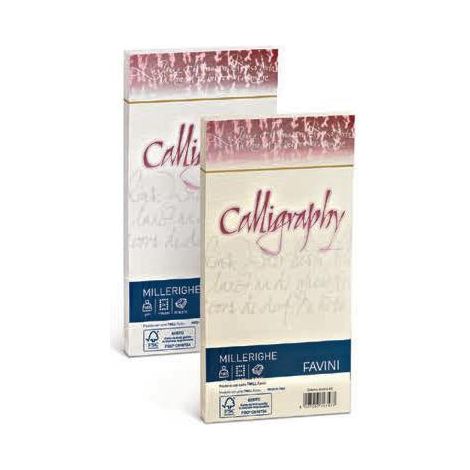 Favini Millerighe Calligraphy enveloppe DL (110 x 220 mm) Ivoire 25 pièce(s) (1/2)