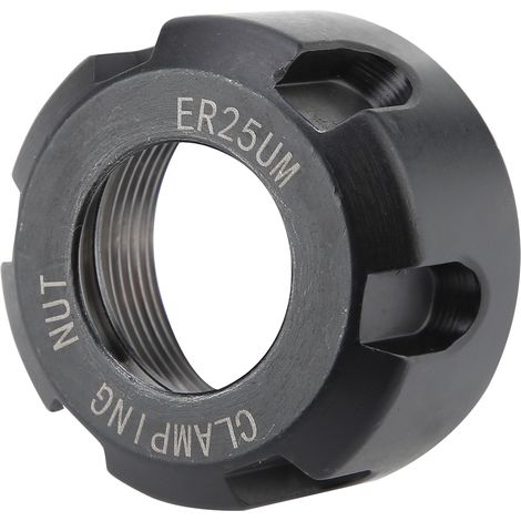 1 écrou d'équilibrage dynamique ER25UM, porte-écrou de pince métallique pour tour (noir M321,5) (1/5)