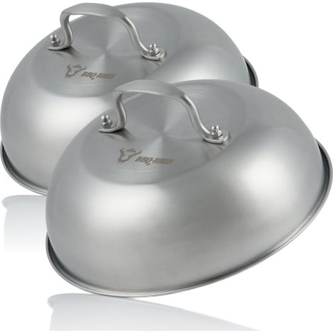 Bbq-Toro – Dôme en acier inoxydable pour barbecue Ø 23 cm – Couvercle pour cuisson uniforme – Idéal pour fondre fromage et garder les aliments au chaud