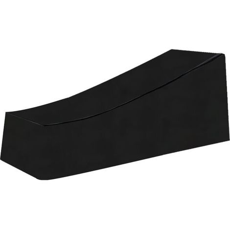 Housse pour Chaise Longue de Jardin Imperméable Coupe-Vent de Protection Bain de Soleil Transat 210x75x40/80cm 210x75x40 80cm Noir (1/4)