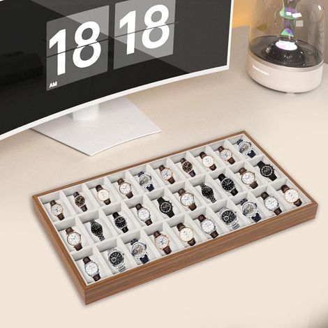 Uhrenkasten 30 Uhren Uhrenbox Herren Aufbewahrungsbox Premium-Uhrenschatulle Uhrenkoffer Organizer Mit Herausnehmbaren Uhrenkissen Geschenkidee Watch Box Für den Ladendisplays und Wohnkultur