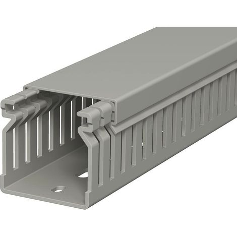 OBO Bettermann Canal de cableado 40x40x2000 cloruro de polivinilo gris piedra RAL 7030, 6178012