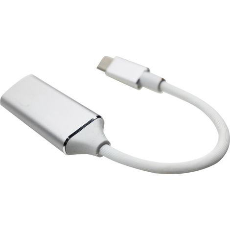 Adaptateur One Piece USB C vers HDMI, adaptateur Type C vers HDMI 4K (compatible Thunderbolt 3) pour MacBook Pro 2018/2017, iPad Pro 2018, Samsung Note 9/S9/S10, Huawei Mate 20/P20, etc. (Blanc) (1/5)