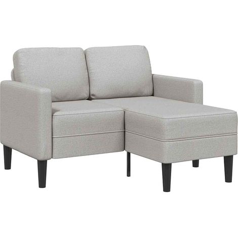 2-Sitzer-Sofa mit Chaiselongue L-Form Wolkengrau 125 cm Stoff (1/5)