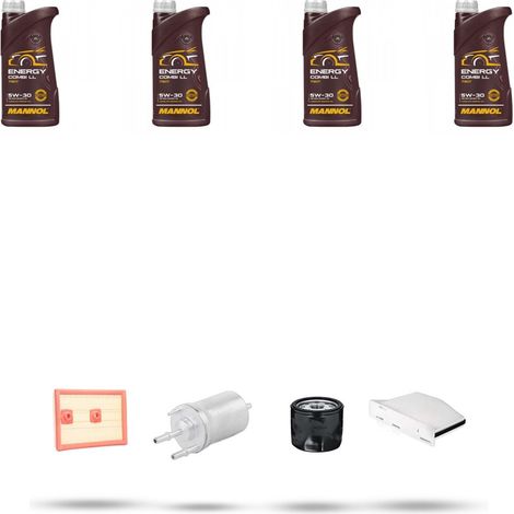 Kit tagliando 4 FILTRI e 4L OLIO compatibile con Vw Eos (1F7,1F9) 1.6 FSI 85kw Dal 2006 (1/5)