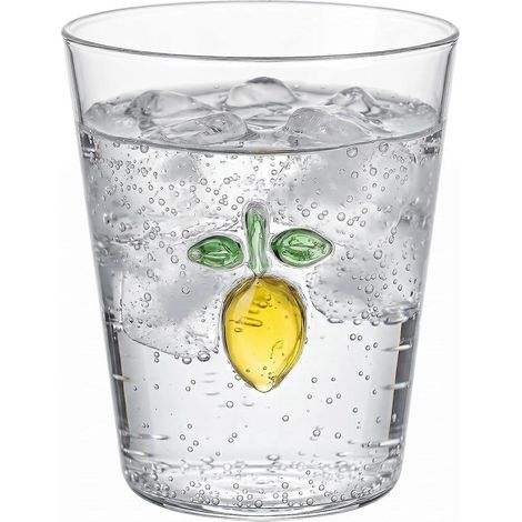 Verre à cocktail citron 414 ml (14 oz) verre borosilicate adapté pour thé glacé jus de fruits et eau gazeuse (1/5)