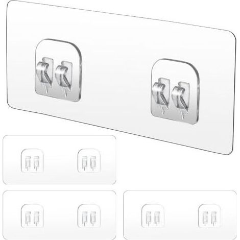 Lot De 4 Adhésifs De Rechange pour Support De Douche Crochets Adhésifs Puissants pour Support De Douche D'angle Étagère De Salle Bain Panier Porte Savon Crochets De Suspension Accessoires De Cuisine (1/5)