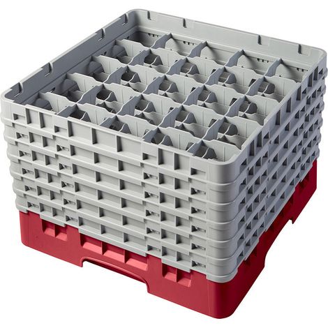Casiers de lavage - haut max 29.8 cm - 50 x 50 x 34.9 cm - Groseille - Lot de 2 - Cambro