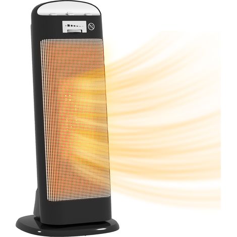 HOMCOM 2000W Fan Space Heater with 4 Modes, Adjustable Thermostat, Black (1/5)