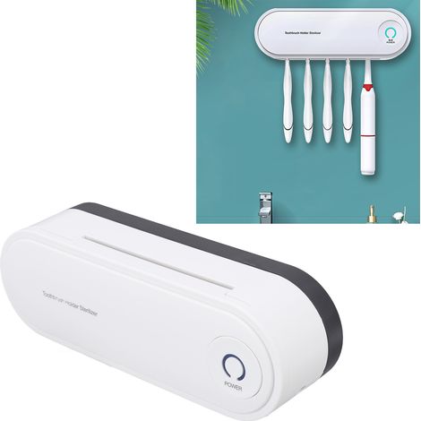 Batteriebetriebener Zahnbürsten-Separator mit UV-Licht für 2 Zahnbürsten, USB-Ladefunktion, für Familien. (1/5)