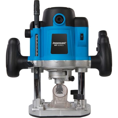 Silverline – Défonceuse plongeante 1500W – Vitesse variable 6000-26000tr/min – Profondeur de plongée 0-50mm – Pour bois dur et teck (1/10)