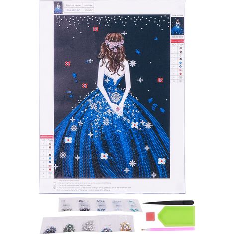Kit de Diamant DIY motif Fille Tableau Diamant Décoration Salon Chambre (1/5)