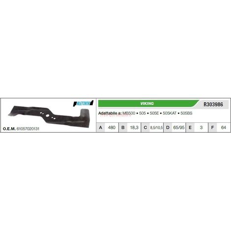 VIKING tractor cortacésped MB500 505 505E R303986 cuchilla
