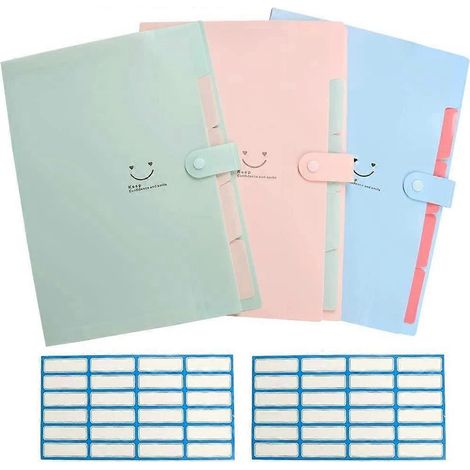 Set mit 3 ausziehbaren Dokumententaschen im Akkordeon-Design, A4-Dokumentenorganizer